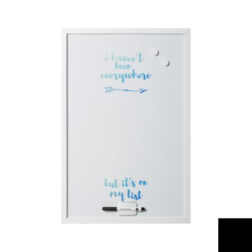 BI-OFFICE TRAVEL LOVERS LAVAGNA BIANCA MAGNETICA CANCELLABILE A SECCO IN MELAMINA 60X40 CM CORNICE IN MDF